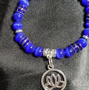 2 for 30 Royal Blue crystal stone Bracelet